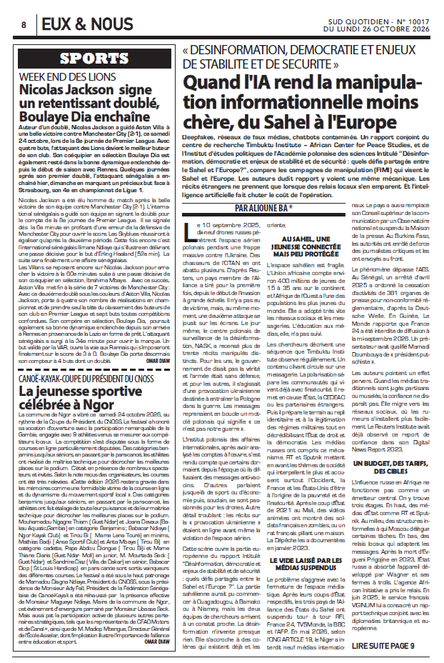 Sud Quotidien coverage, page 8