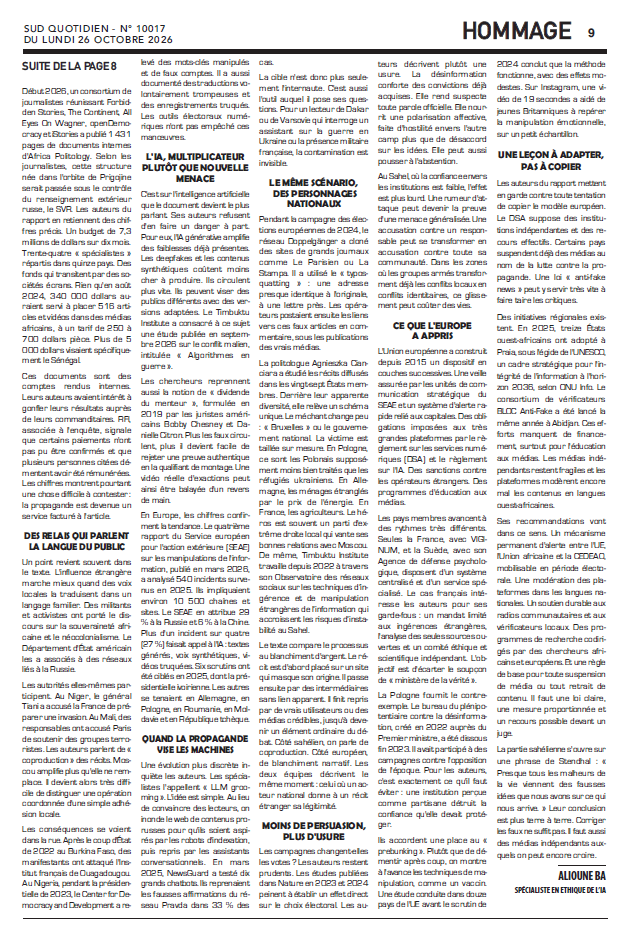 Sud Quotidien coverage, page 9